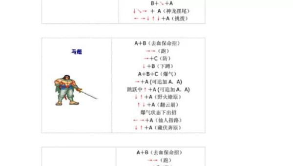 三国战记出招表